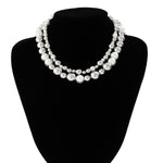 Load image into Gallery viewer, Silver large ball bead chain necklace
