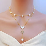 Load image into Gallery viewer, Pearl heart pendent