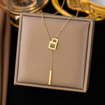 Load image into Gallery viewer, Square buckle necklace