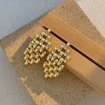 Load image into Gallery viewer, Watchband drop earring(gold and silver)