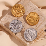 Load image into Gallery viewer, Vintage evil eye earring (gold, silver)