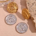 Load image into Gallery viewer, Vintage evil eye earring (gold, silver)