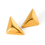 Load image into Gallery viewer, Geometric triangle chunky earring(gold)