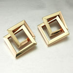Load image into Gallery viewer, Simple retro metal double rhombus earring