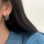 Load image into Gallery viewer, C shape double layer earring