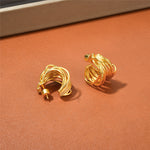 Load image into Gallery viewer, Chunky c shaped multi layer hoop earring