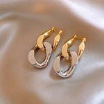 Load image into Gallery viewer, Gold and silver link chain earring