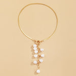 Load image into Gallery viewer, Retro gold snake chain baroque pearl tassel neklace