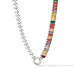 Load image into Gallery viewer, Cuban chain spliced zircon bracelet