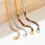 Load image into Gallery viewer, Cuban chain spliced zircon bracelet