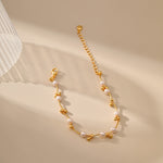 Load image into Gallery viewer, Gold brass pearl bracelet