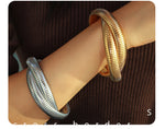 Load image into Gallery viewer, Elastic snake bone bracelet(gold and silver)