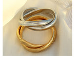 Load image into Gallery viewer, Elastic snake bone bracelet(gold and silver)