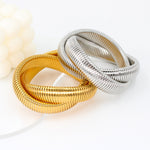 Load image into Gallery viewer, Elastic snake bone bracelet(gold and silver)