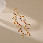 Load image into Gallery viewer, Colourful square crystal hand and foot chain