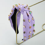 Load image into Gallery viewer, Crochet Bow Wide Diamond Hairband,