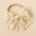 Load image into Gallery viewer, Cotton lace hair bow headband