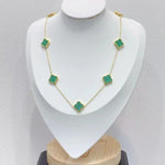 Load image into Gallery viewer, Lucky four leaf 7 clover necklace