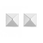 Load image into Gallery viewer, Big square stud silver earring