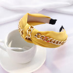 Load image into Gallery viewer, Knotted twisted leather chain hair band