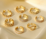 Load image into Gallery viewer, Gold plated engagement moissanite diamond ring
