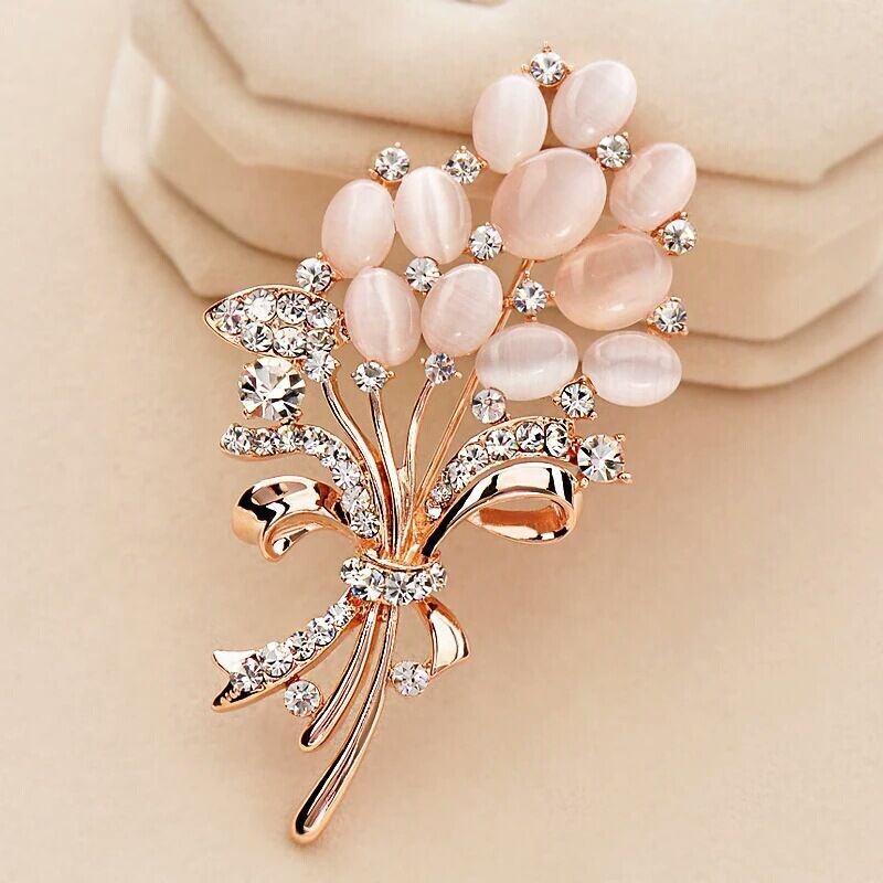 Opal Flower Brooche