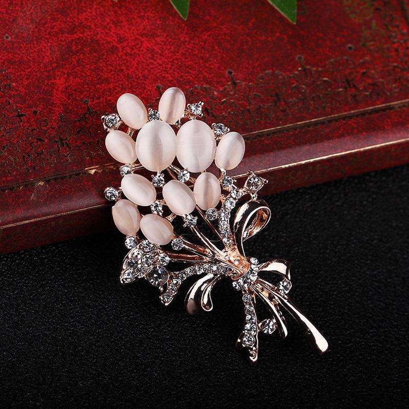 Opal Flower Brooche