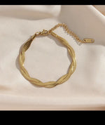 Load image into Gallery viewer, Snake chain bracelet (gold)
