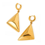Load image into Gallery viewer, Big hoop triangle earring
