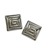 Spiral stud earring(silver)