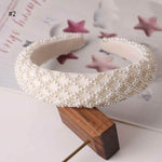 Load image into Gallery viewer, Crisscross Pearl  Bridal head band
