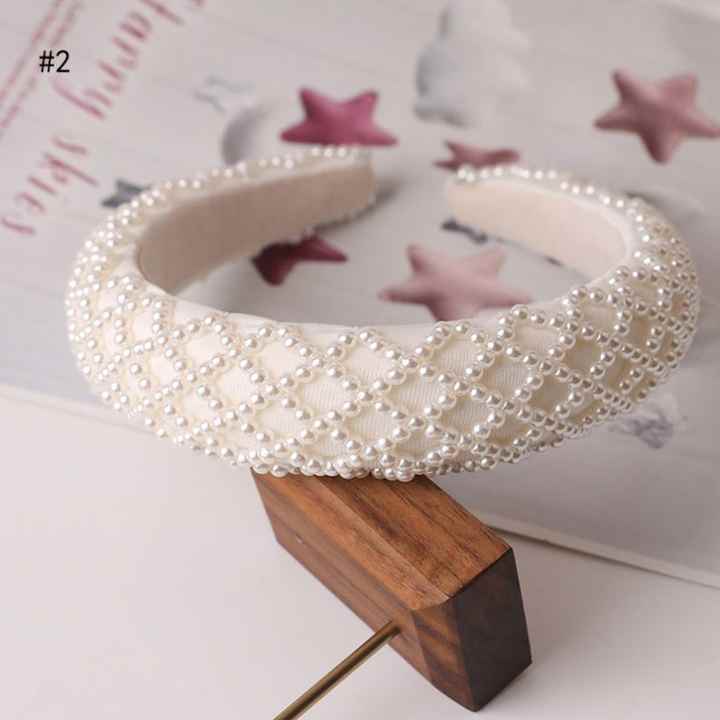 Crisscross Pearl  Bridal head band