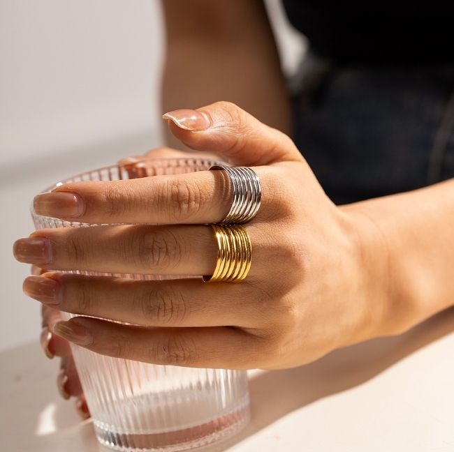 Multi Layer Bend Open Ring