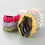 Load image into Gallery viewer, Crochet Bow Wide Diamond Hairband,
