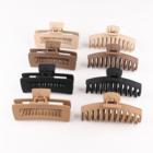 Matte large plastic hair claw clips