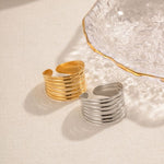 Load image into Gallery viewer, Multi Layer Bend Open Ring
