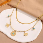 Load image into Gallery viewer, Turquoise Blue Eye Pendant Necklace
