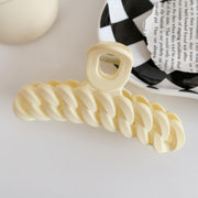 Solid color frosted hair clip