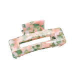 Load image into Gallery viewer, Pink and Green Mix Rectangle Jumbo hairclip
