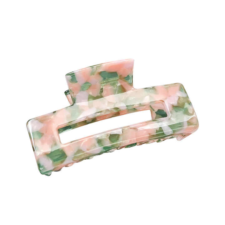 Pink and Green Mix Rectangle Jumbo hairclip