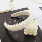 Load image into Gallery viewer, Crisscross Pearl  Bridal head band
