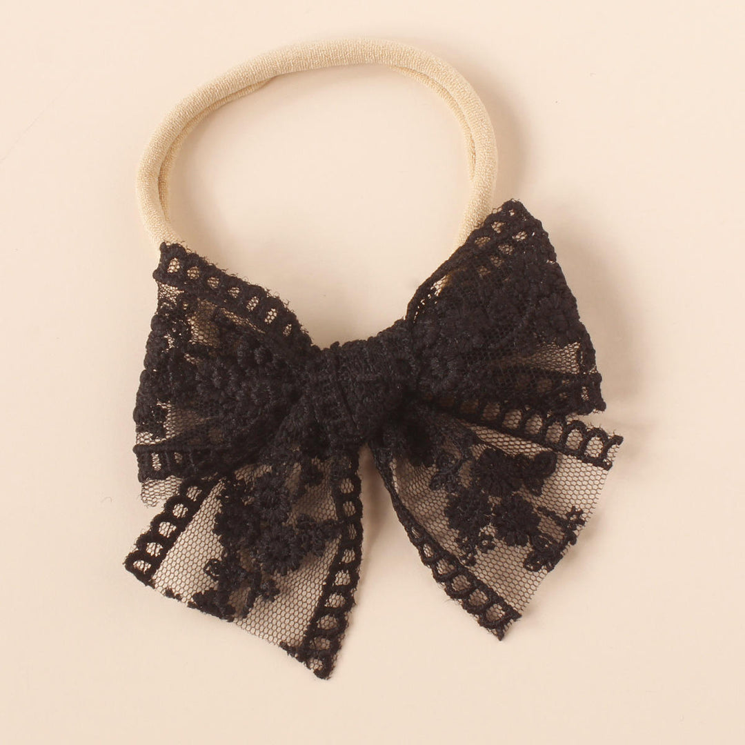 Cotton lace hair bow headband