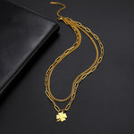 Load image into Gallery viewer, Four Leaf clover Double Layer Pendent

