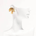 Load image into Gallery viewer, Irregular Hammered Statement Stud Earring
