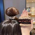 Sprial curly telephone cord hair tie