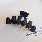 Solid colour wave jumbo hair clip