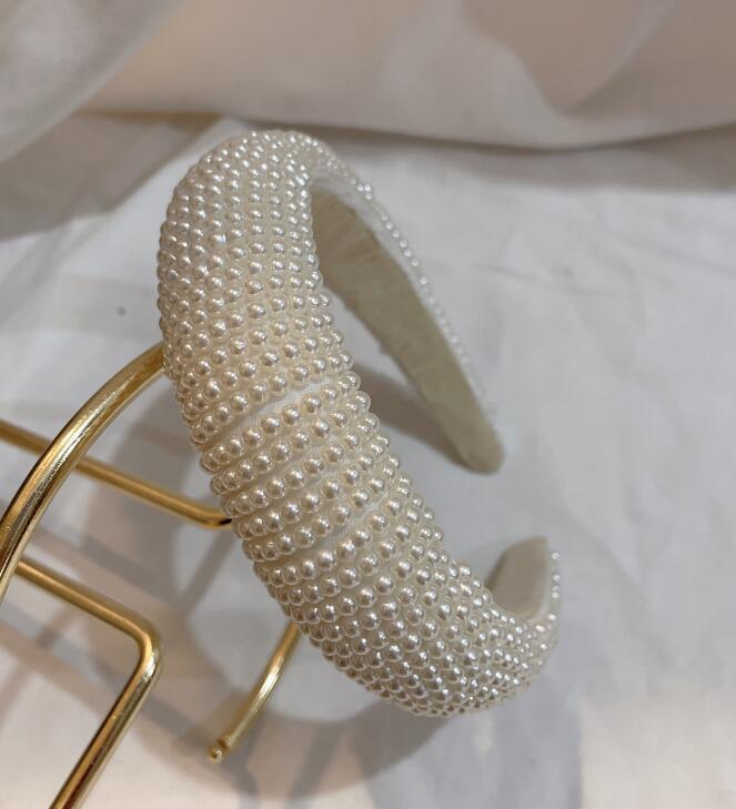 Full Covered Pearl Bridal Headband