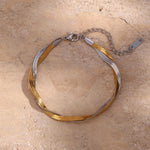 Load image into Gallery viewer, Snake chain bracelet(gold and silver mix)
