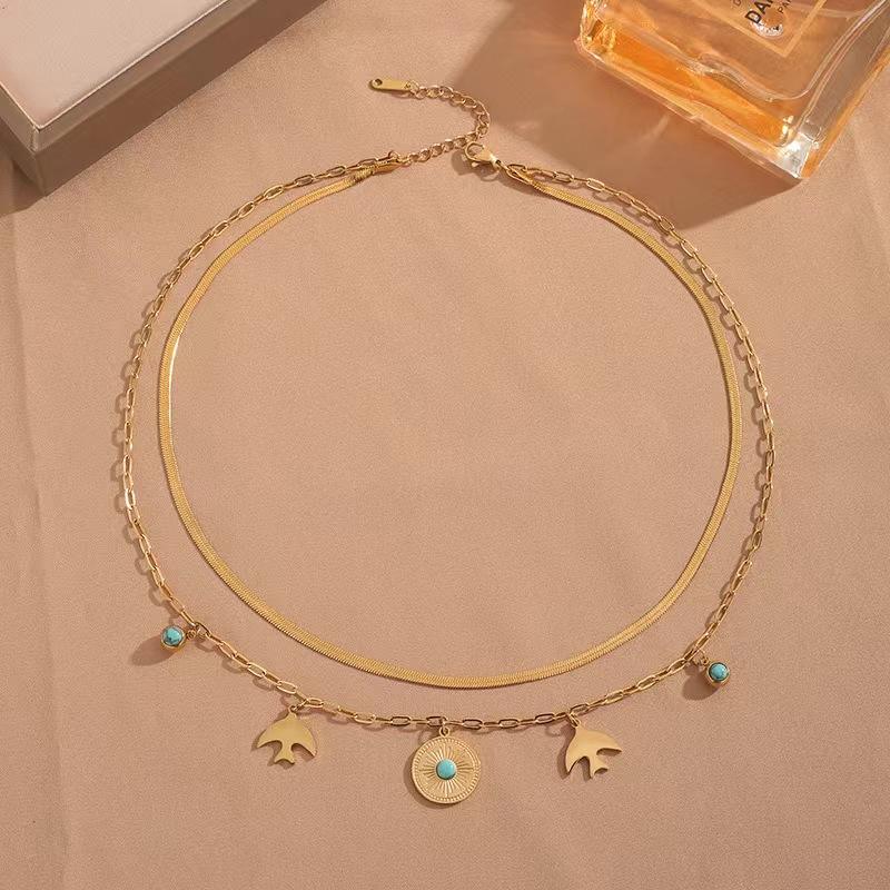 Turquoise Blue Eye Pendant Necklace