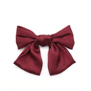 Satin cloth big bow hair clip